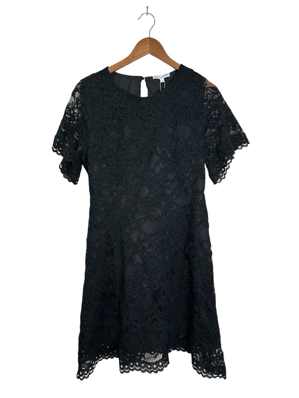 Baltic Born Women’s L Black Aasha Lace Mini Dress